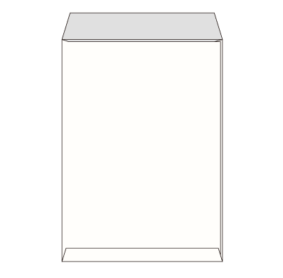 角2 透けないコーティング パステルホワイト 100（100枚パッケージ）
幅 x 天地：240 x 332mm
米坪：100g/m2