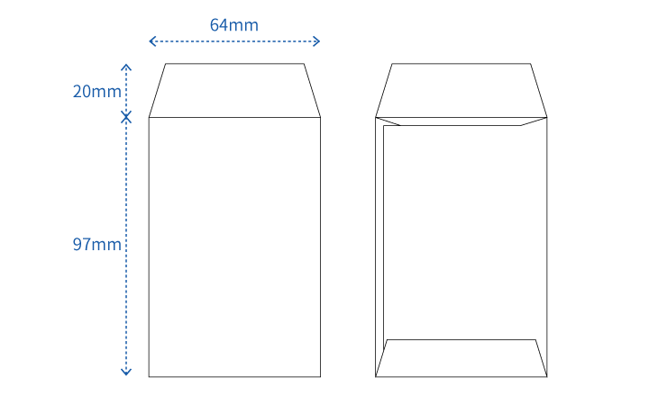 セミオーダー）ポチ袋A(64×97mm)｜オリジナル封筒・既製品封筒の印刷 