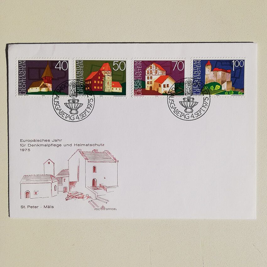 リヒテンシュタインの封筒と切手2