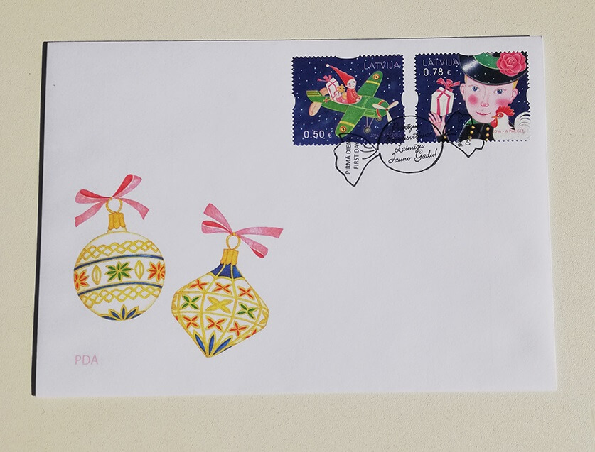 ラトビアのクリスマス封筒1