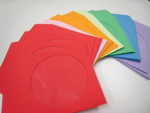 様々な色のCD・DVD用封筒