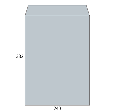 角2 ECアビス 100 スミ貼 (〒枠なし)
幅 x 天地：240 x 332mm
米坪：100g/m2