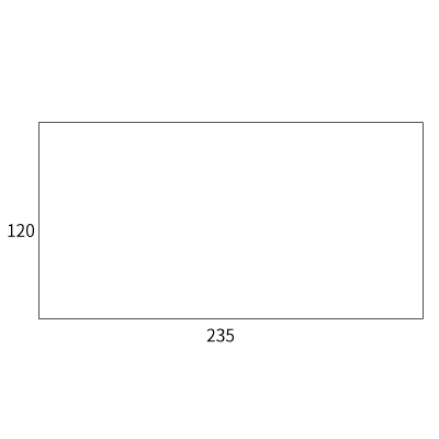 洋0カマスFF ケント 80 (〒枠なし)
幅 x 天地：235 x 120mm
米坪：80g/m2