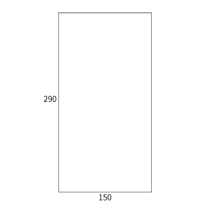 お札・お守り用封筒D（150×290）
幅 x 天地：150 x 290mm
米坪：64g/m2