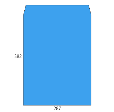 角0 カラーブルー 100
幅 x 天地：287 x 382mm
米坪：100g/m2