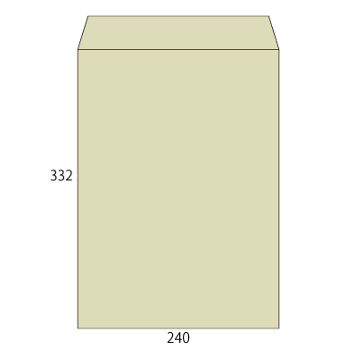 角2 透けないコーティング パステルグレー 100
幅 x 天地：240 x 332mm
米坪：100g/m2