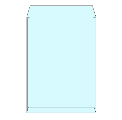 角2サイド封筒 コットン ブルー 116.3g