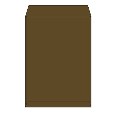 角2サイド封筒 コットン チョコレート 116.3g