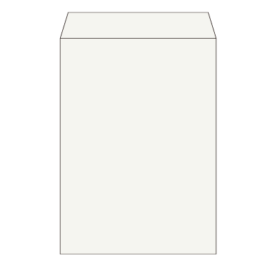 角2サイド封筒 コットン ライトグレイ 116.3g
幅 x 天地：240 x 332mm
米坪：116g/m2