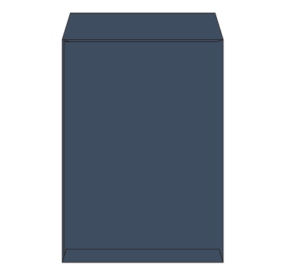 角2サイド封筒 コットン ミッドナイトブルー116.3g
幅 x 天地：240 x 332mm
米坪：116g/m2