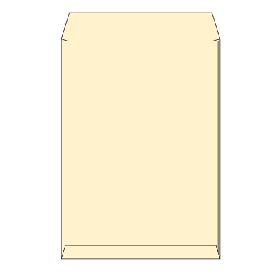 角2サイド封筒 コットン ナチュラル 116.3g
幅 x 天地：240 x 332mm
米坪：116g/m2
