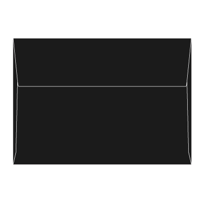 廃番）角6カマス封筒 コットン(NTラシャ)黒
幅 x 天地：229 x 162mm
米坪：100g/m2