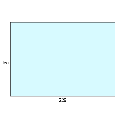 角6カマス封筒 コットン ブルー 116.3g
幅 x 天地：229 x 162mm
米坪：116g/m2