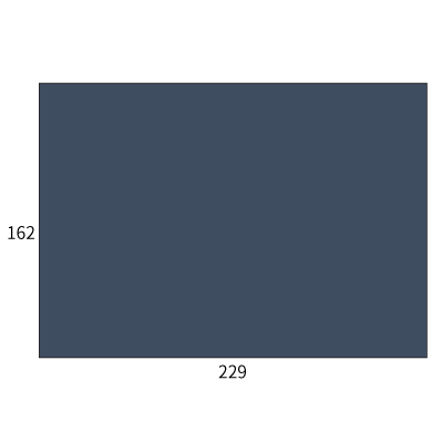 角6カマス封筒 コットンパールミッドナイトブルー
幅 x 天地：229 x 162mm
米坪：125g/m2