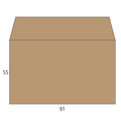 名刺DE封筒(ヨコ・茶)
幅 x 天地：91 x 55mm
米坪：80g/m2