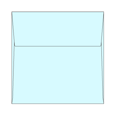 SE16カマス封筒 コットン ブルー 116.3g
幅 x 天地：160 x 160mm
米坪：116g/m2