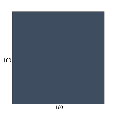 SE16カマス封筒コットンミッドナイトブルー116.3g
幅 x 天地：160 x 160mm
米坪：116g/m2