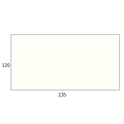 長3カマス封筒 コットン スノーホワイト 116.3g
幅 x 天地：235 x 120mm
米坪：116g/m2