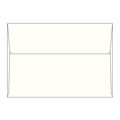 洋1カマス封筒 コットンスノーホワイト 116.3g
幅 x 天地：176 x 120mm
米坪：116g/m2