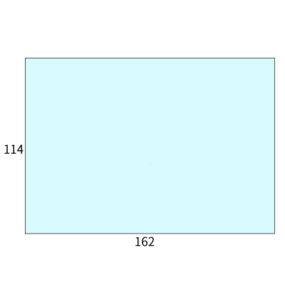 洋2カマス封筒 コットン ブルー 116.3g
幅 x 天地：162 x 114mm
米坪：116g/m2