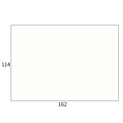 パステルホワイト洋2枠ナシ
幅 x 天地：162 x 114mm
米坪：100g/m2