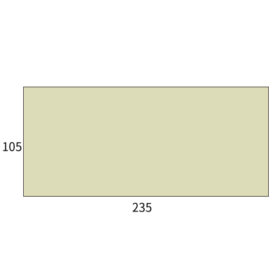カマス パステルグレイ洋4 (500枚函)枠ナシ
幅 x 天地：235 x 105mm
米坪：100g/m2