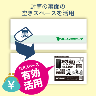 封筒の“アキ”スペースを活用した広告メディア「アキポス」